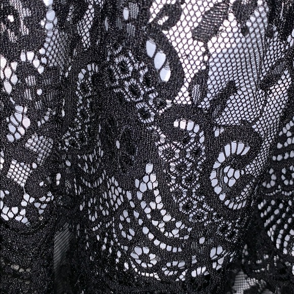 RE sz 14-16 black lace/velvet dress NWOT - Picture 3 of 5